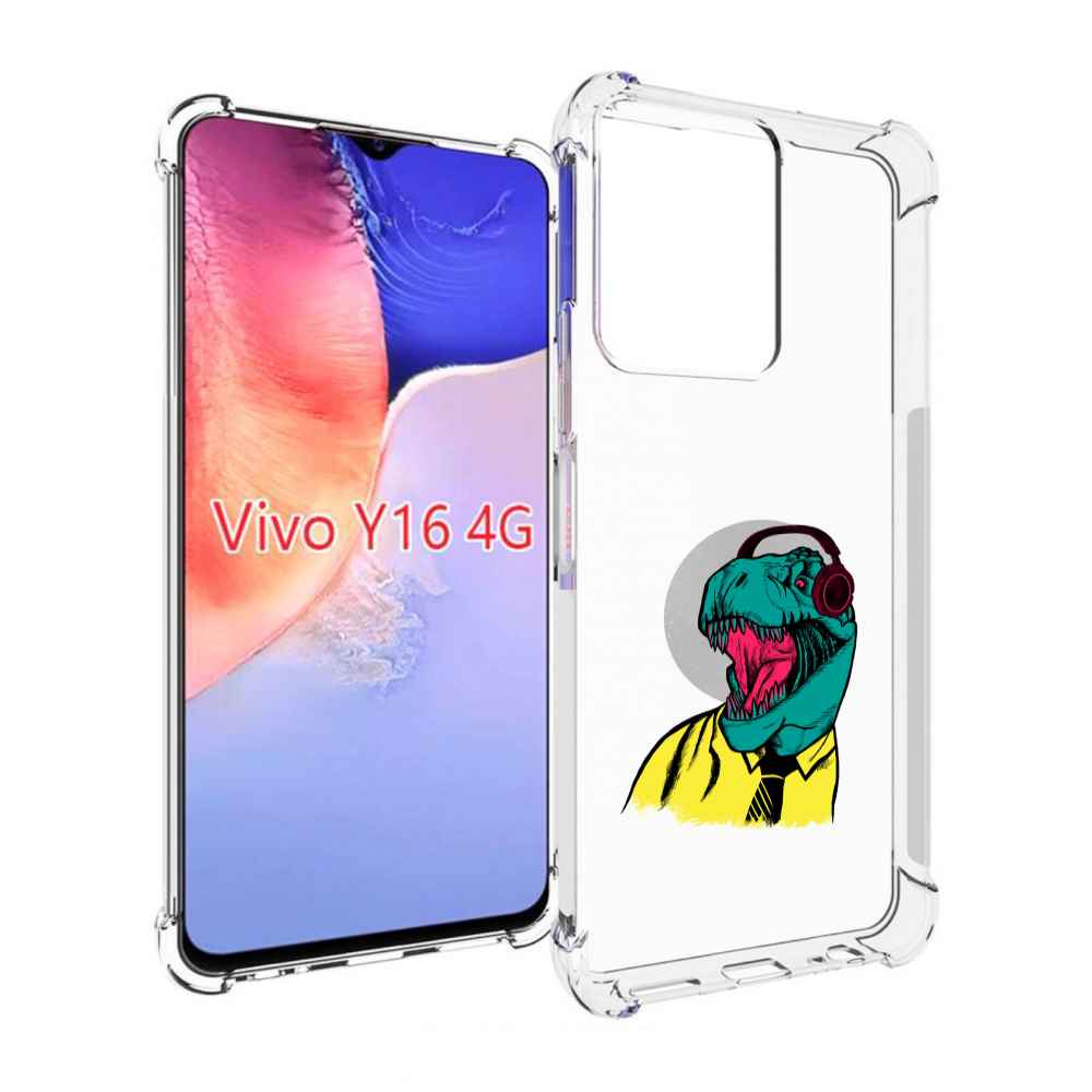 

Чехол MyPads дино для Vivo Y16 4G/ Vivo Y02S, Прозрачный, Tocco