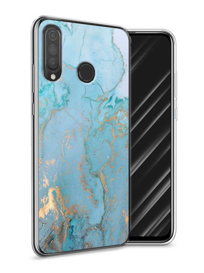 

Чехол Awog на Huawei P30 Lite "Голубой мрамор рисунок", 67950-3
