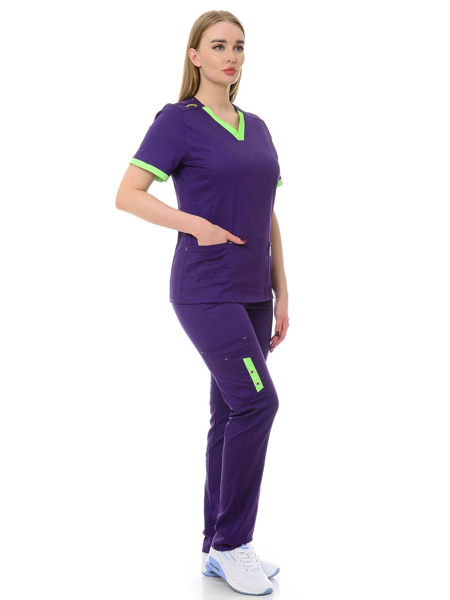 фото Костюм медицинский женский medicalwear мажорка 116 фиолетовый 42 ru