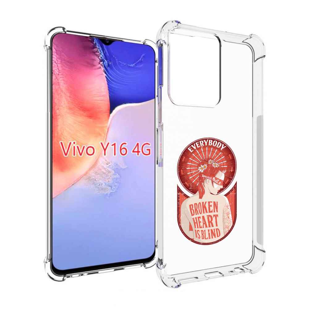 

Чехол MyPads девушка разбитое сердце для Vivo Y16 4G/ Vivo Y02S, Прозрачный, Tocco