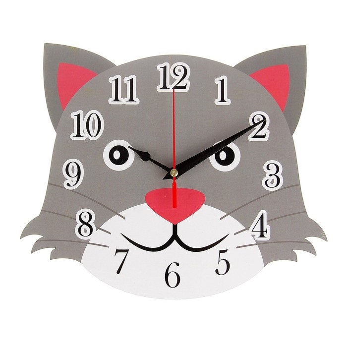 

Часы настенные, серия: Детские, "Кот", 24 см