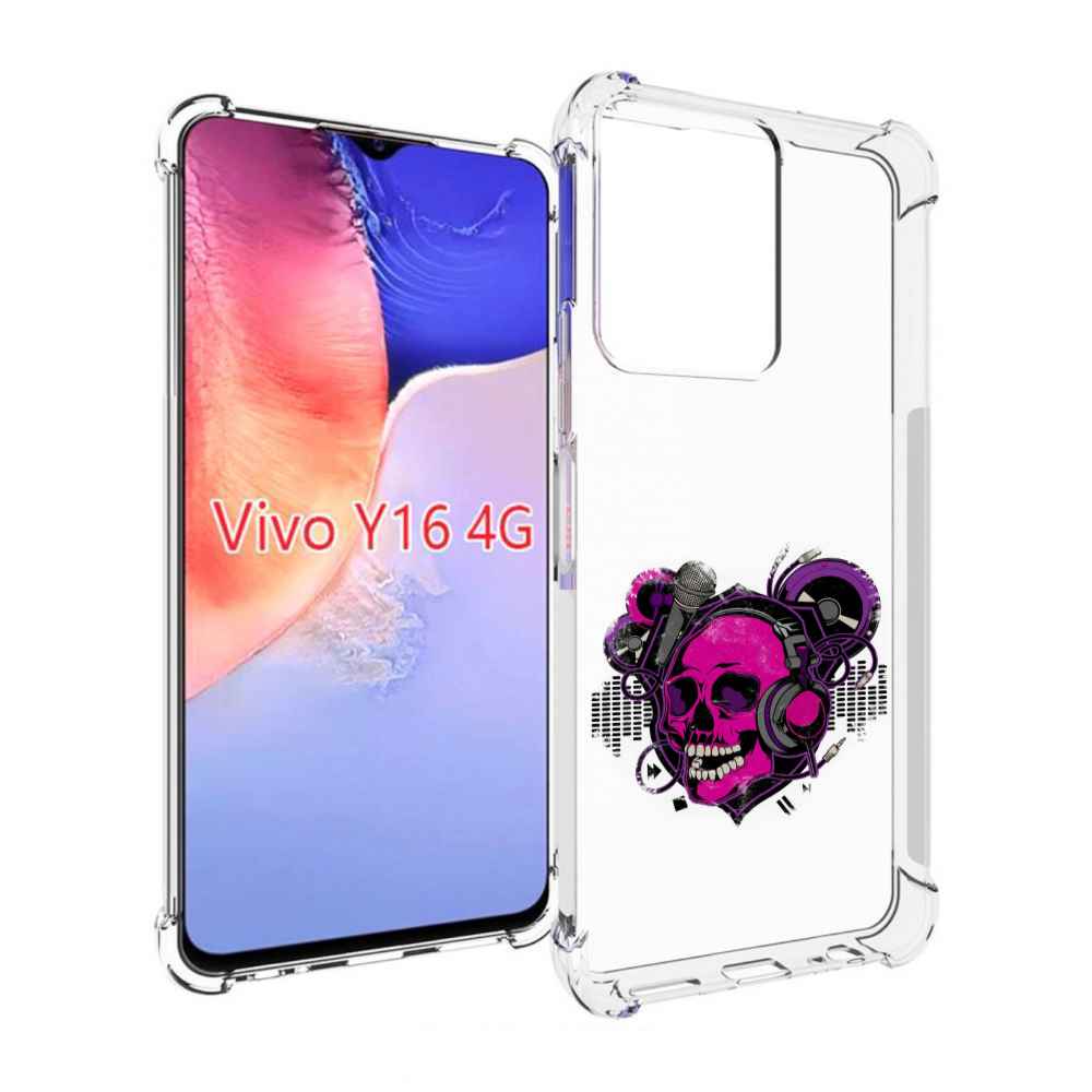 

Чехол MyPads череп 1 для Vivo Y16 4G/ Vivo Y02S, Прозрачный, Tocco