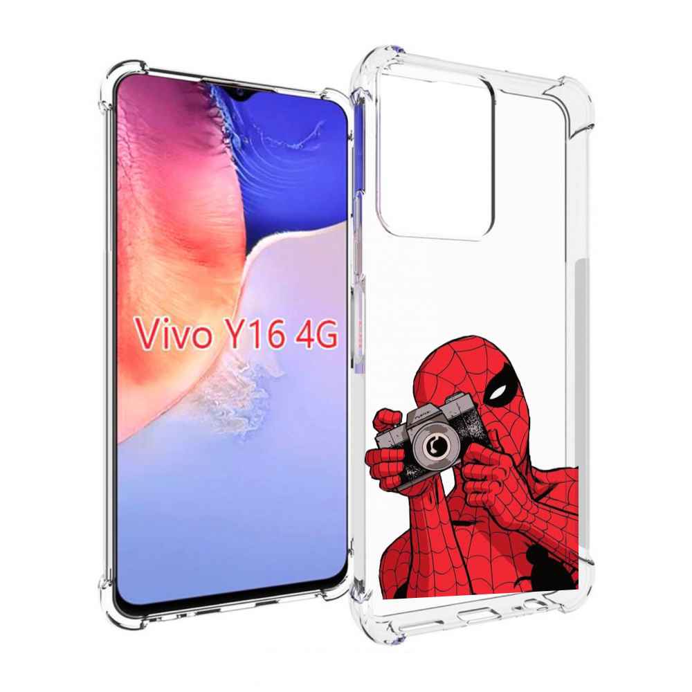 

Чехол MyPads человек паук фотограф детский для Vivo Y16 4G/ Vivo Y02S, Прозрачный, Tocco