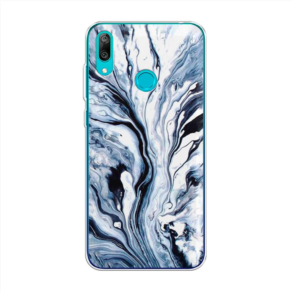 

Чехол Awog на Huawei Y7 2019 "Голубой минерал мрамор", 68450-3