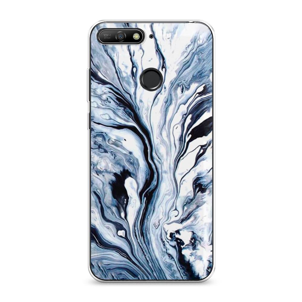

Чехол Awog на Huawei Y6 Prime 2018 "Голубой минерал мрамор", 65750-3