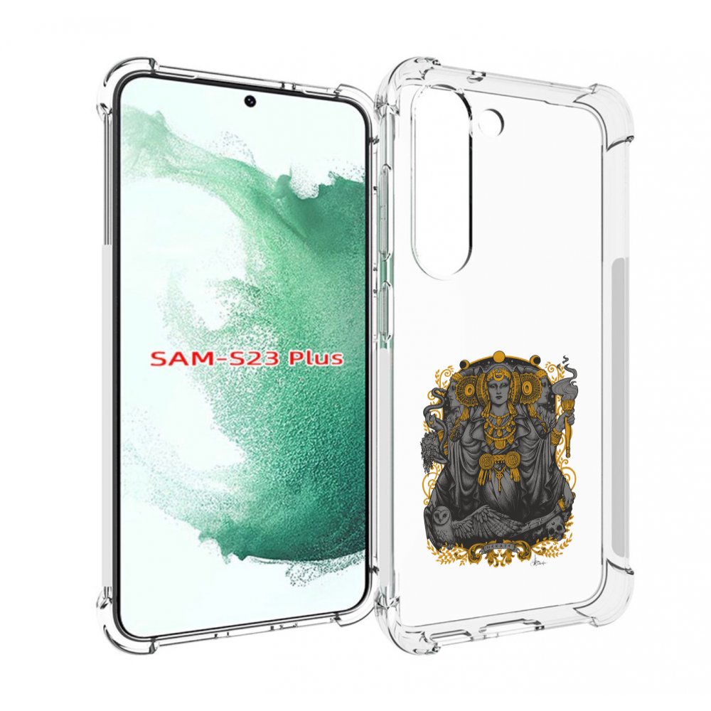 

Чехол MyPads божество с золотыми элементами для Samsung Galaxy S23 Plus +, Прозрачный, Tocco