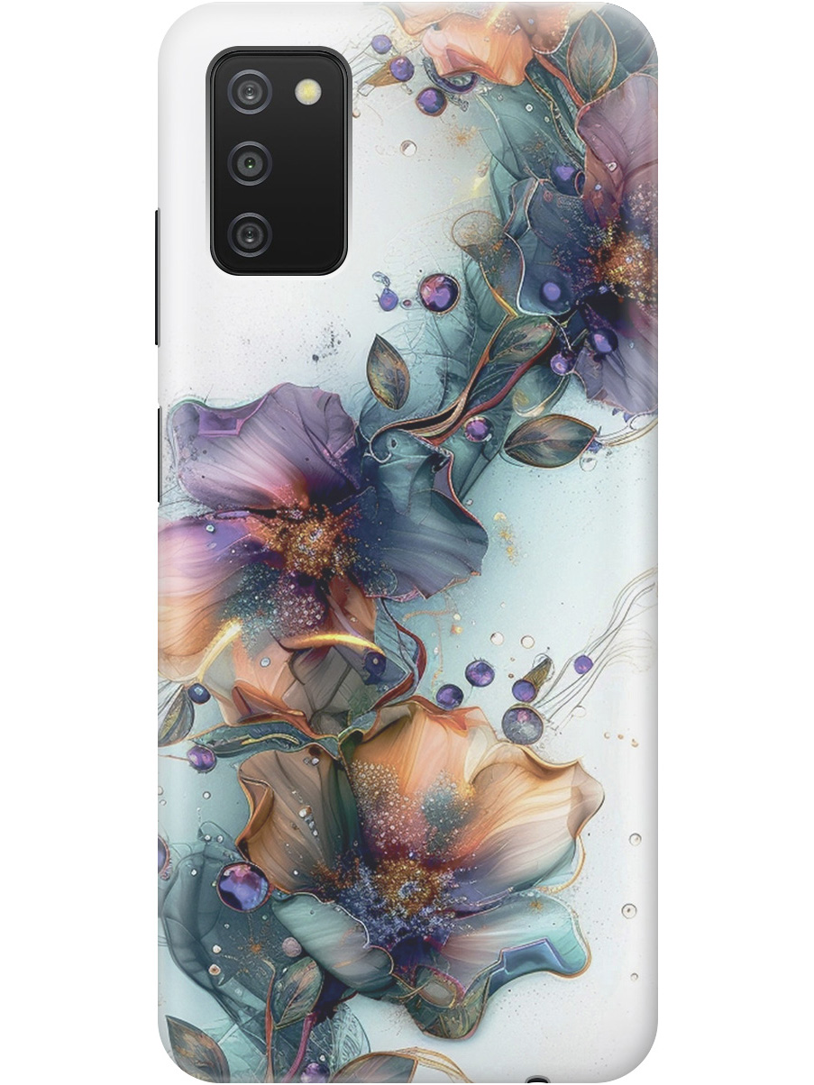 

Силиконовый чехол на Samsung Galaxy A03s с принтом "Мистические цветы", Прозрачный;белый;зеленый, 732241110