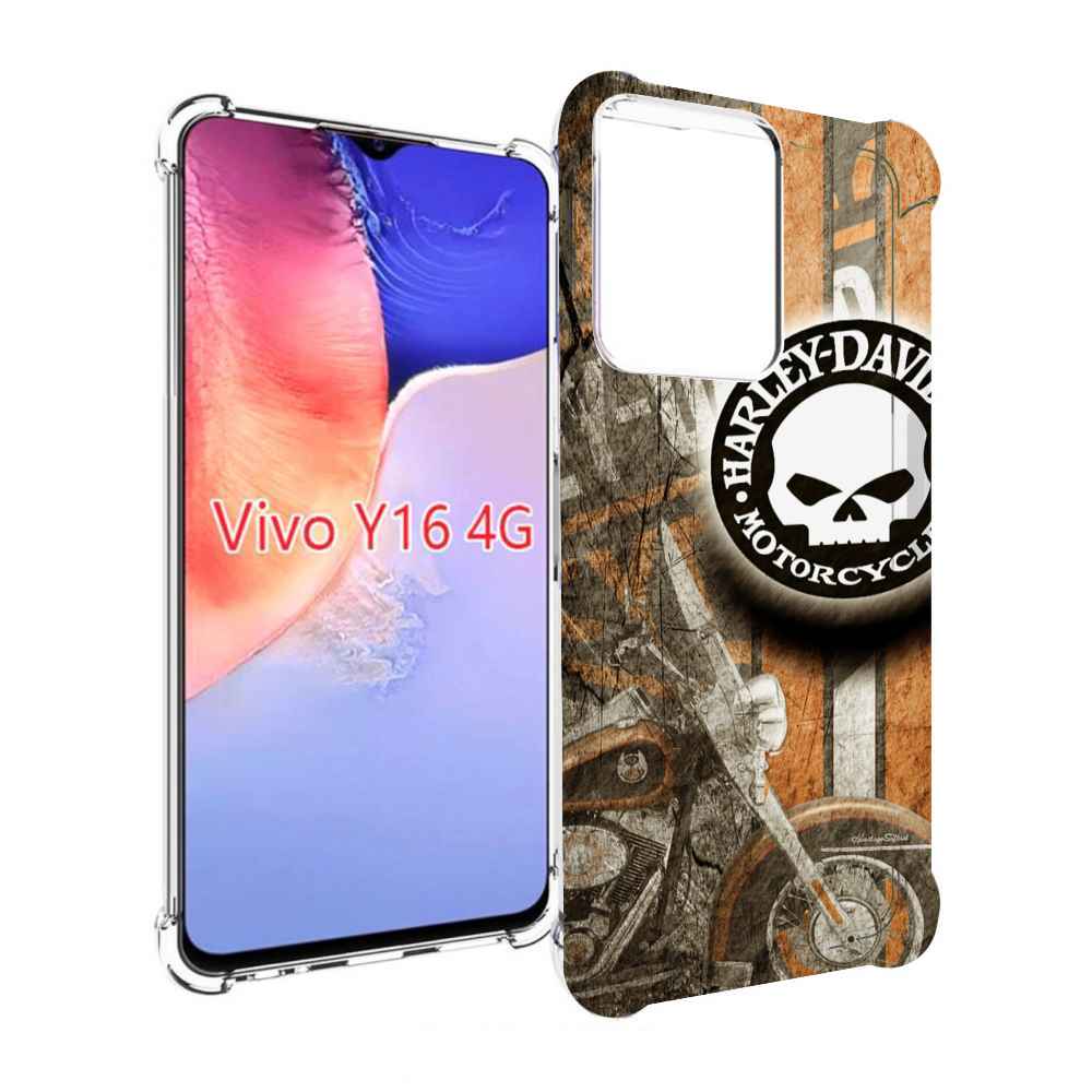 

Чехол MyPads харлеи девидсон для Vivo Y16 4G/ Vivo Y02S, Прозрачный, Tocco