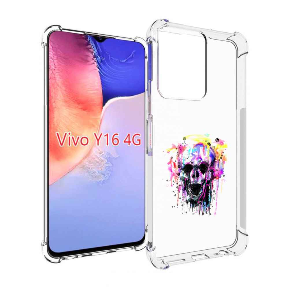 

Чехол MyPads граффити череп для Vivo Y16 4G/ Vivo Y02S, Прозрачный, Tocco