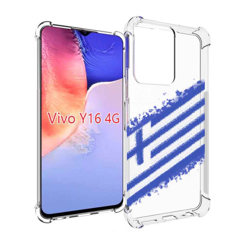 

Чехол MyPads флаг Греции для Vivo Y16 4G/ Vivo Y02S, Прозрачный, Tocco