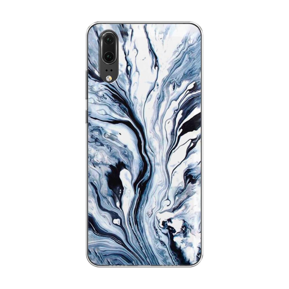 фото Чехол awog "голубой минерал мрамор" для huawei p20