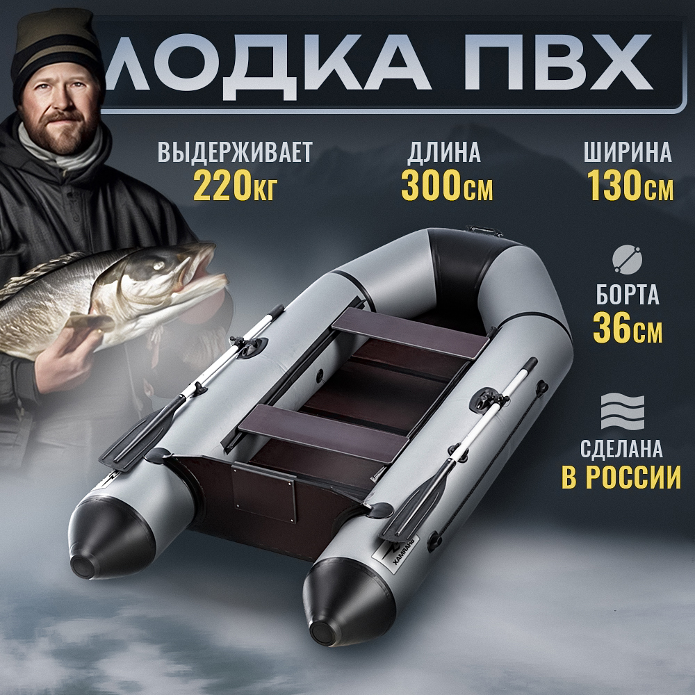 Лодка Magnum Pro M300 Sport ПВХ под мотор надувная двухместная гребная для рыбалки