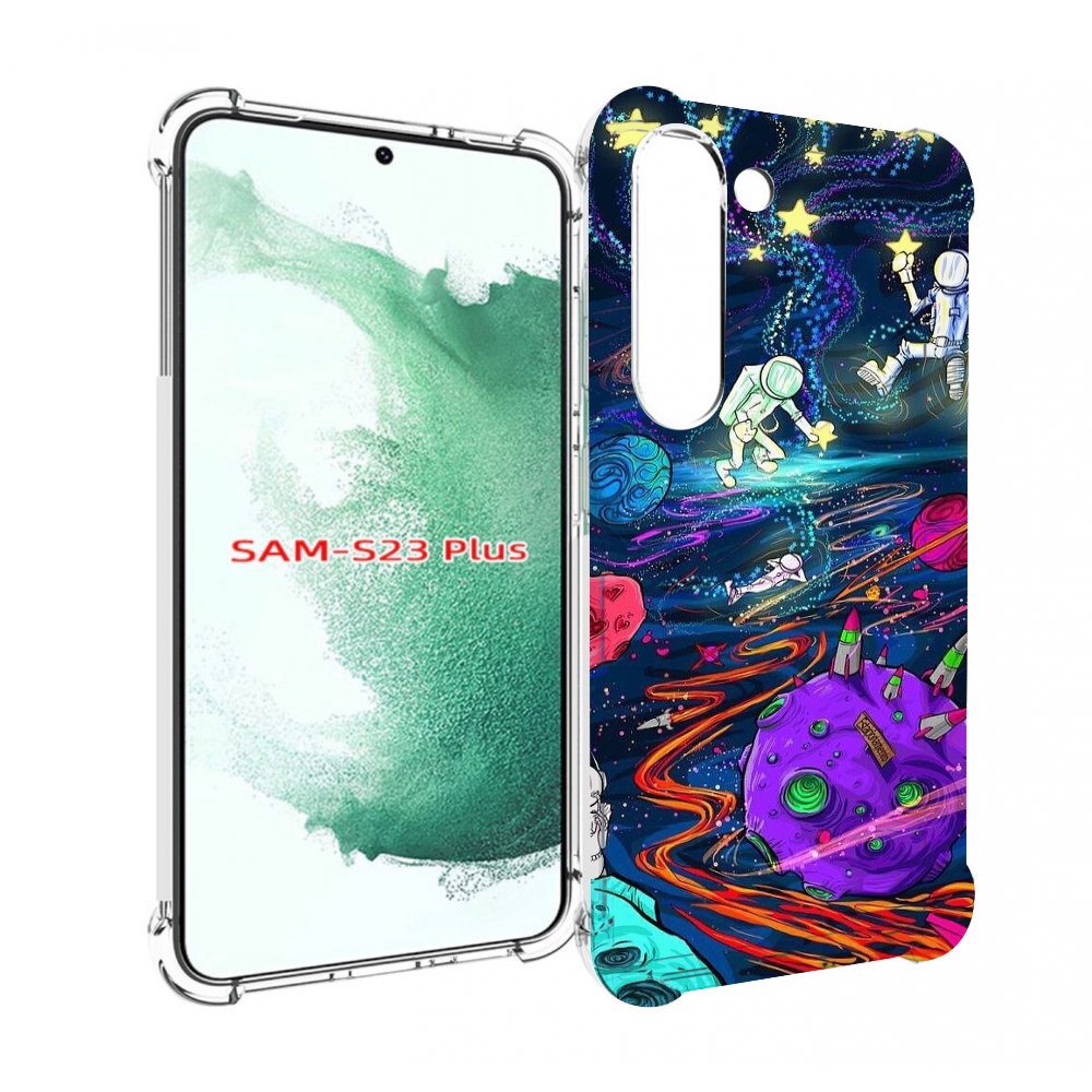 

Чехол MyPads красочный космос для Samsung Galaxy S23 Plus +, Прозрачный, Tocco