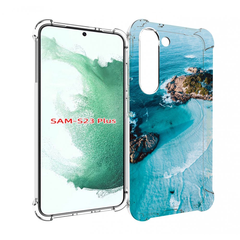 

Чехол MyPads красивый голубой залив для Samsung Galaxy S23 Plus +, Прозрачный, Tocco
