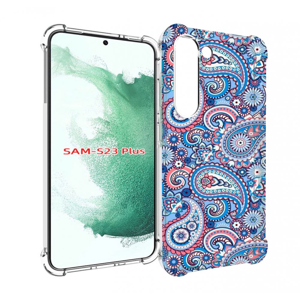 

Чехол MyPads красивый голубой арнамент для Samsung Galaxy S23 Plus +, Прозрачный, Tocco