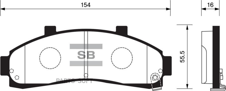 

Колодки дисковые передние \ Ford Explorer 4.0/4.9 95-99, Mazda B-Serie 2.2i-2.5TD 99> 1шт