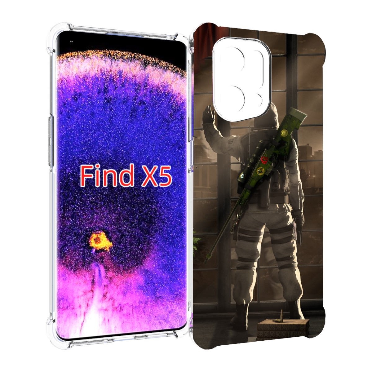 

Чехол MyPads Контр-Страйк-в-дыму для Oppo Find X5, Прозрачный, Tocco
