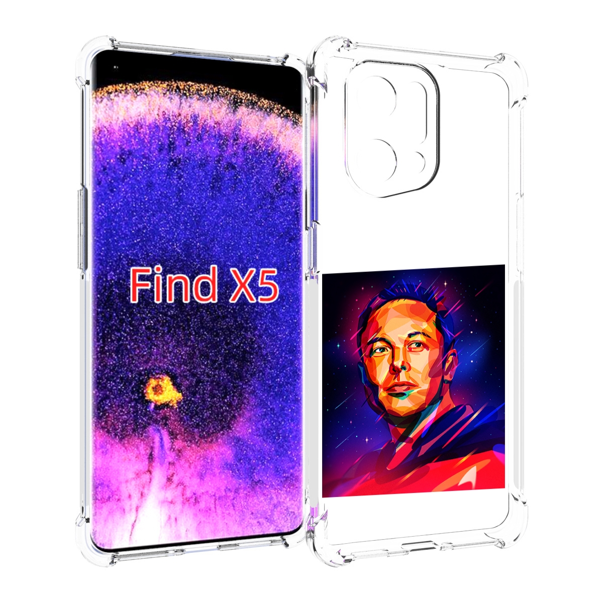 

Чехол MyPads Илон-Маск для Oppo Find X5, Прозрачный, Tocco