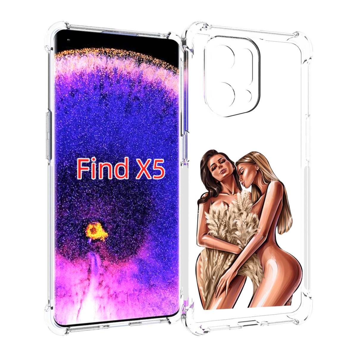 

Чехол MyPads Иллюстрированные-девушки женский для Oppo Find X5, Прозрачный, Tocco