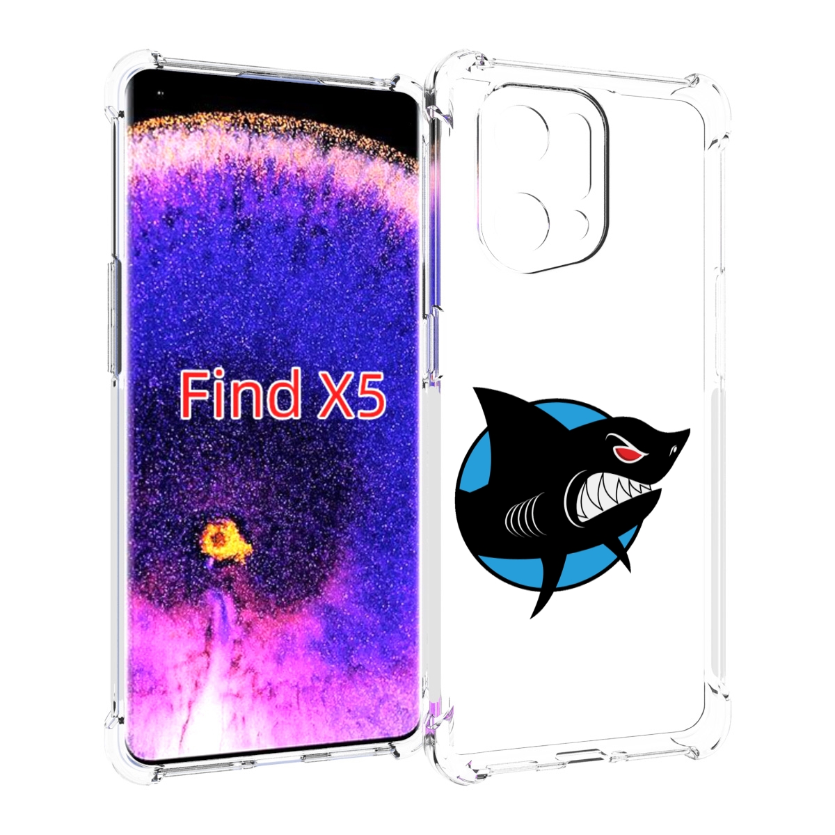 

Чехол MyPads Злая-акула для Oppo Find X5, Прозрачный, Tocco
