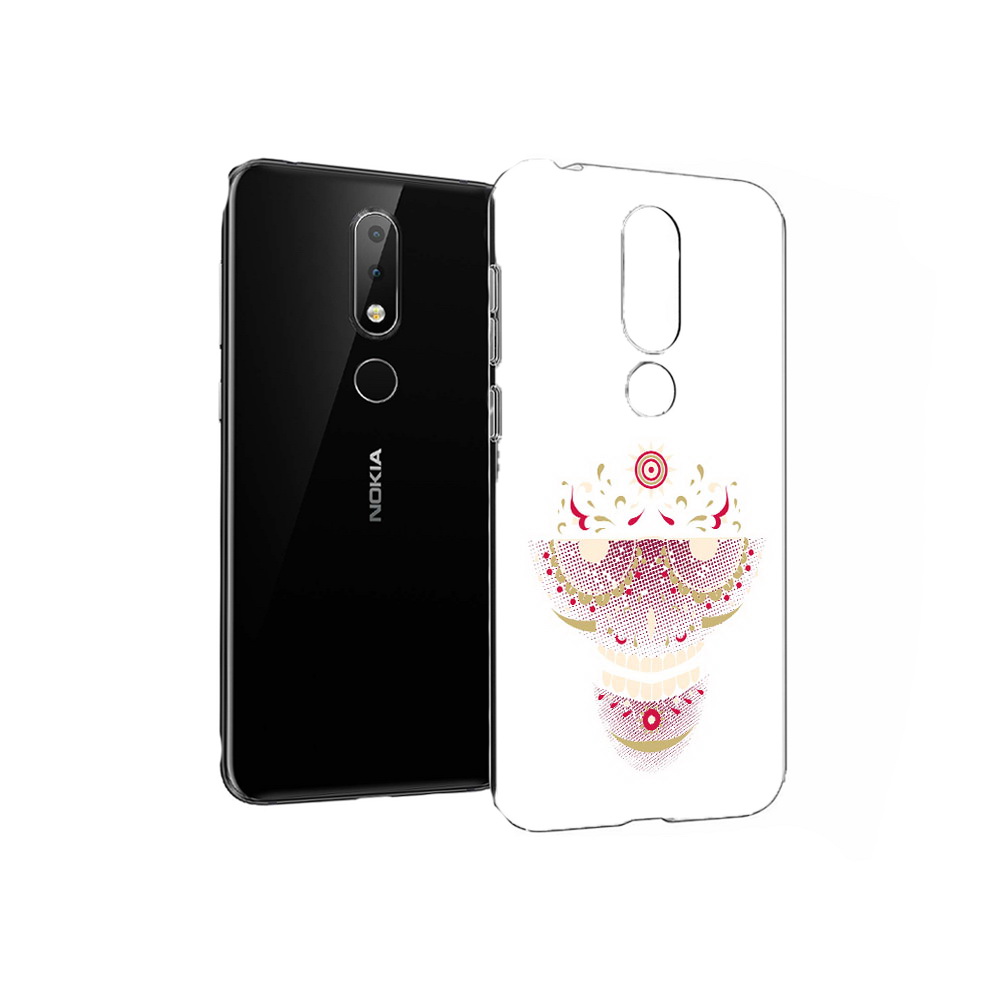 

Чехол MyPads Tocco для Nokia X6 карнавальный скелет абстракция (PT115295.99.386), Прозрачный, Tocco