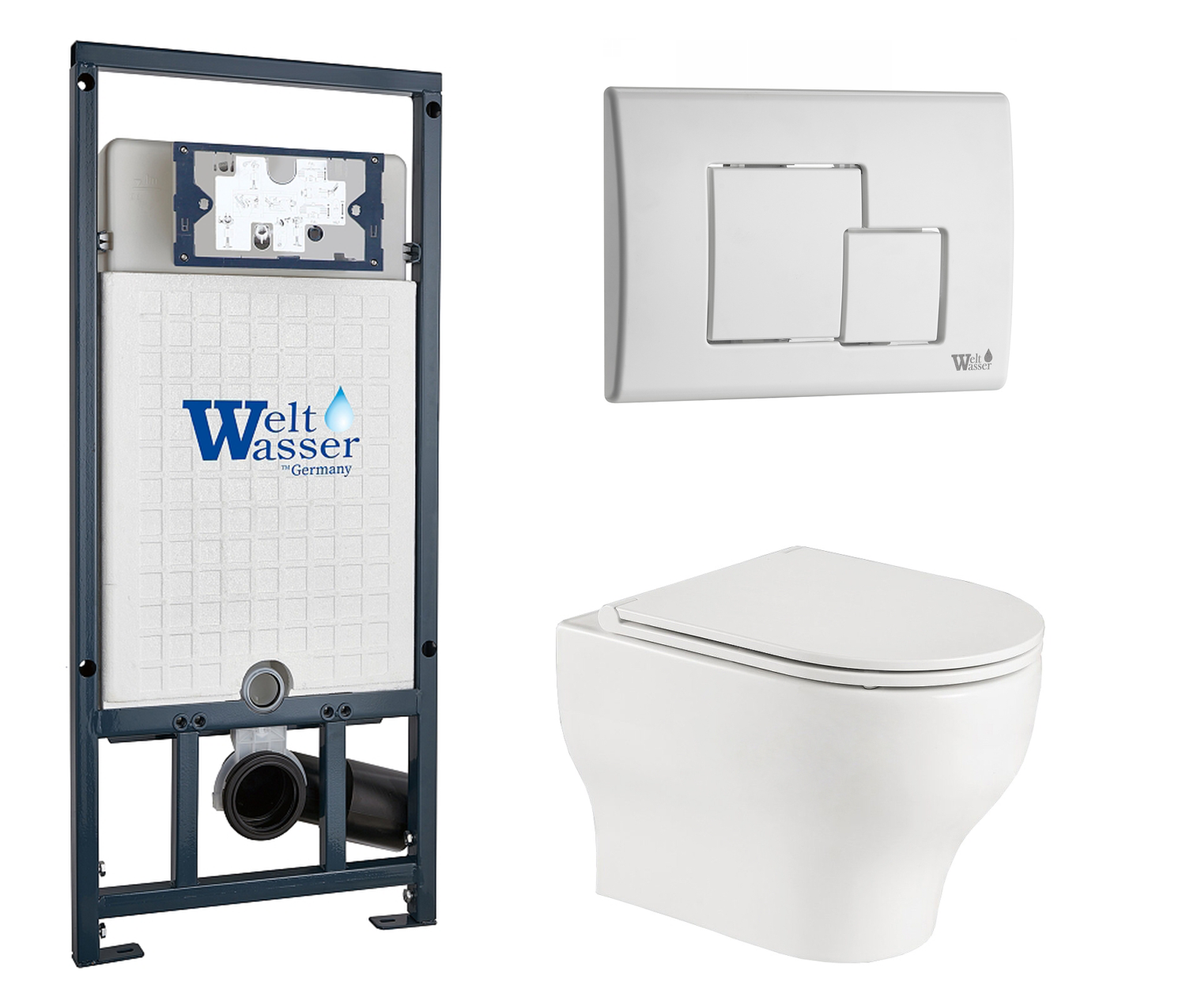 

Комплект: инсталляция WeltWasser Marberg 507 + унитаз Erlenbach с кнопкой белой