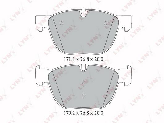 

Тормозные колодки LYNXauto задние дисковые для BMW X5 E70, F15 07-, X6 E71, F16 08- BD1417