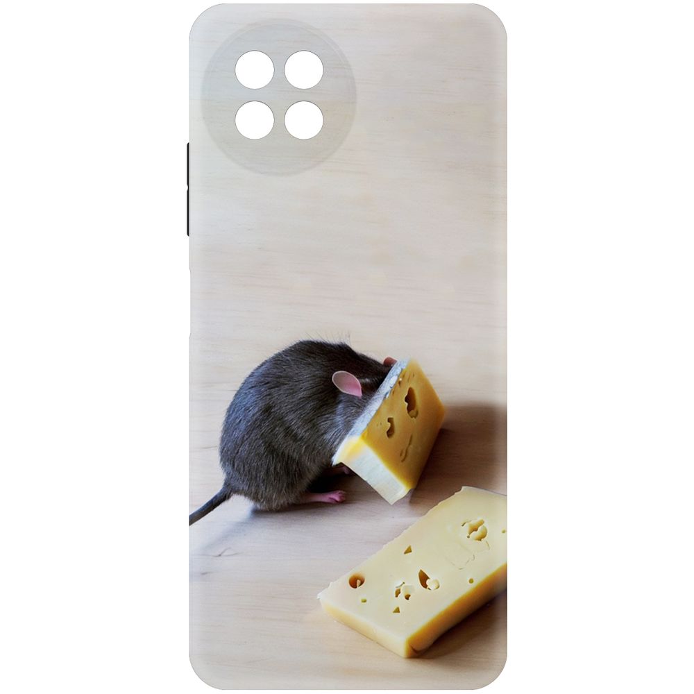 

Чехол-накладка Krutoff Soft Case Мышь и сыр для Itel S23 черный
