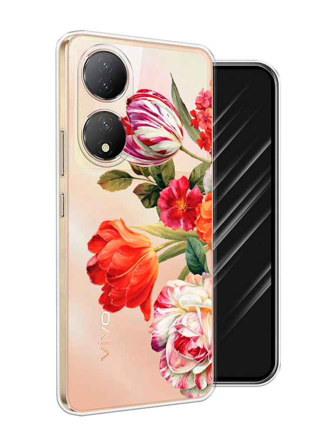 

Чехол Awog на Vivo Y100 "Весенний букет", Красный;розовый;зеленый, 268250-1