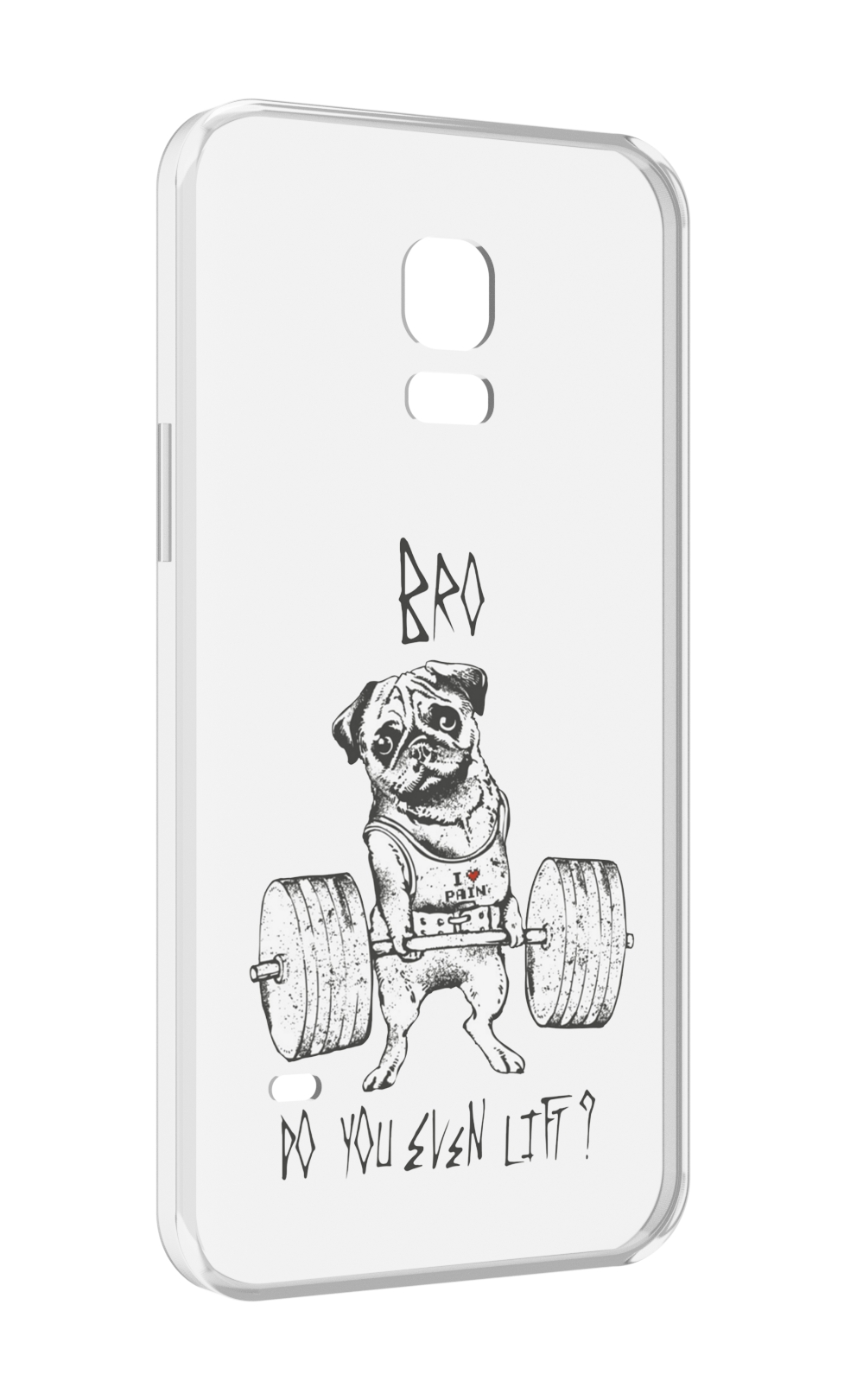 

Чехол MyPads брат ты подкачался мужской для Samsung Galaxy S5 mini, Прозрачный, Tocco