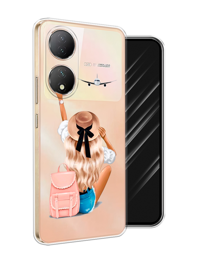 

Чехол Awog на Vivo Y100 "Автостопом самолетом", Бежевый;белый, 268250-1