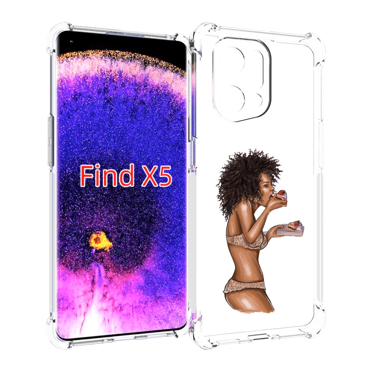 

Чехол MyPads Девушка-с-пирожными женский для Oppo Find X5, Прозрачный, Tocco