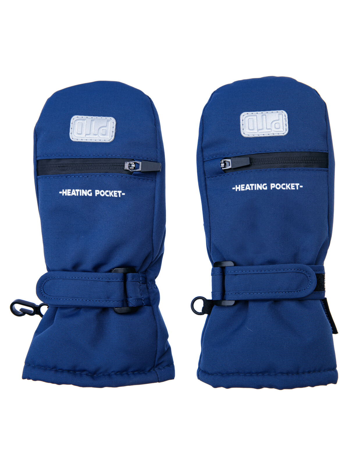 Варежки текстильные для мальчиков PlayToday, тёмно-синий,черный, 15 (122-128 см)