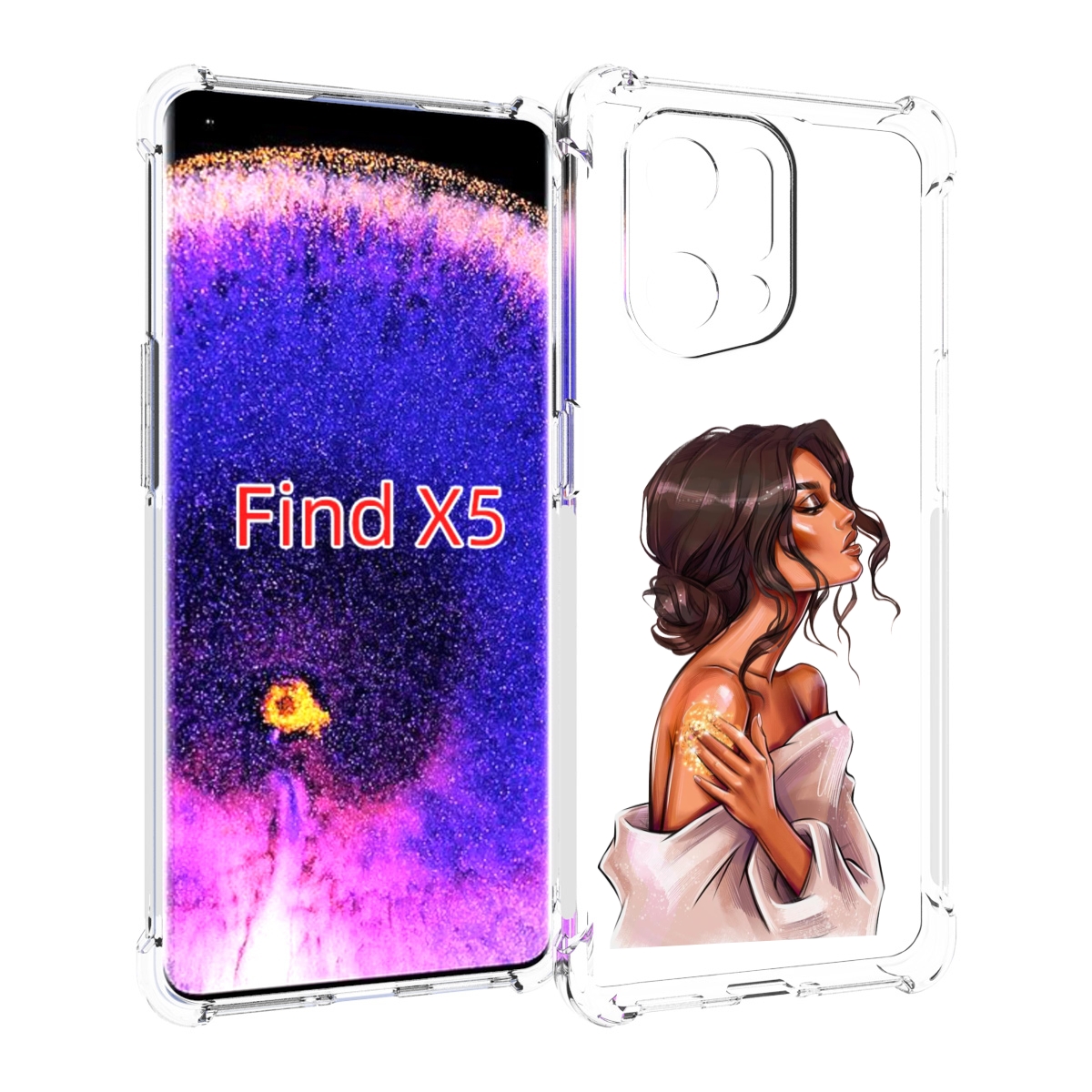 

Чехол MyPads Девушка-нежная женский для Oppo Find X5, Прозрачный, Tocco