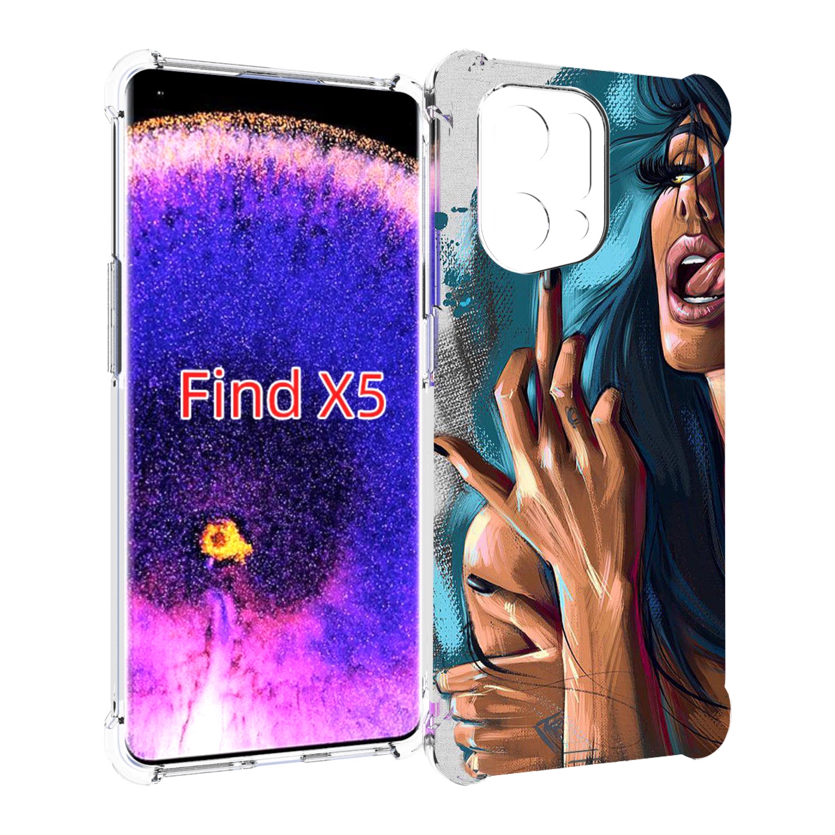 

Чехол MyPads Девушка-нарисованная-дерзкая женский для Oppo Find X5, Прозрачный, Tocco