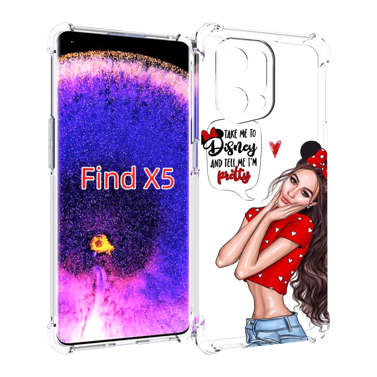 

Чехол MyPads Девушка-Мини женский для Oppo Find X5, Прозрачный, Tocco