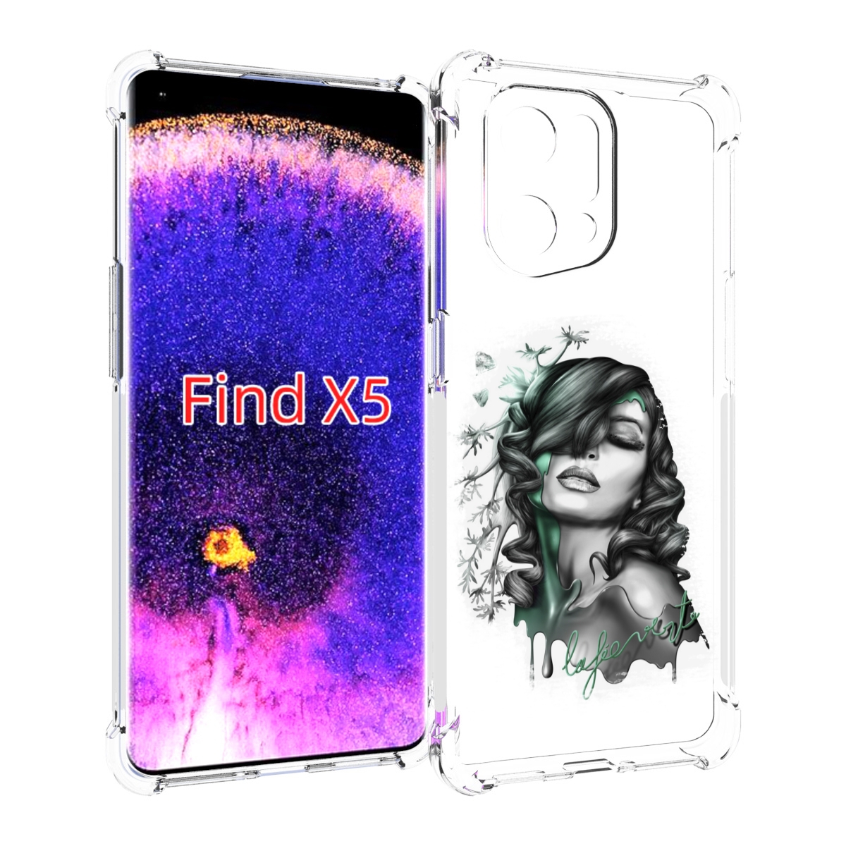 

Чехол MyPads Девушка 2 для Oppo Find X5, Прозрачный, Tocco
