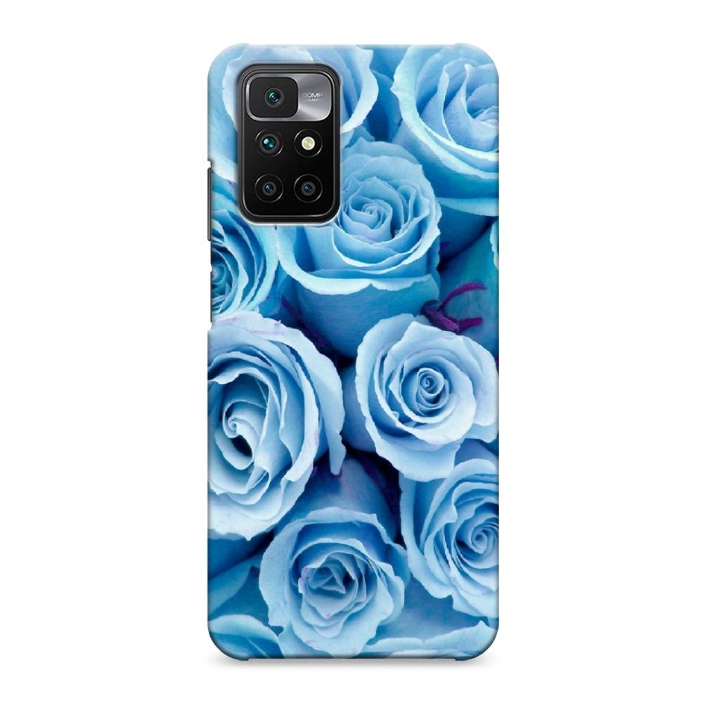 фото Пластиковый чехол "лазурные розы" на xiaomi redmi 10 awog
