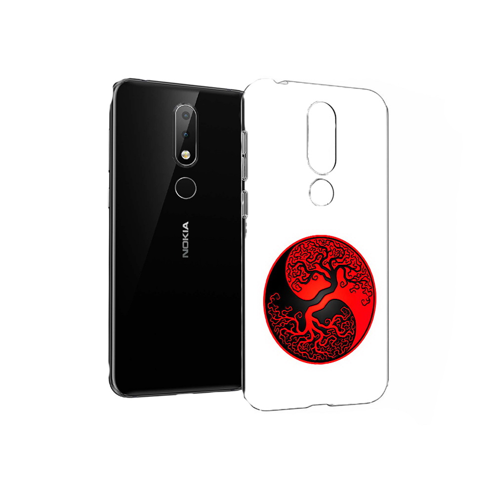 

Чехол MyPads Tocco для Nokia X6 инь янь дерево (PT115295.99.379), Прозрачный, Tocco
