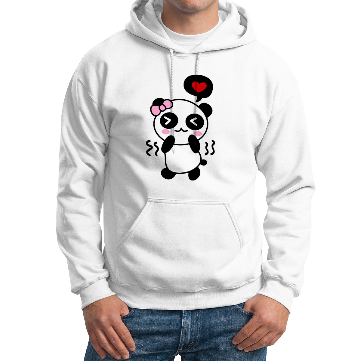 

Худи унисекс CoolPodarok Панда есть пара белое 48 RU, M0113932