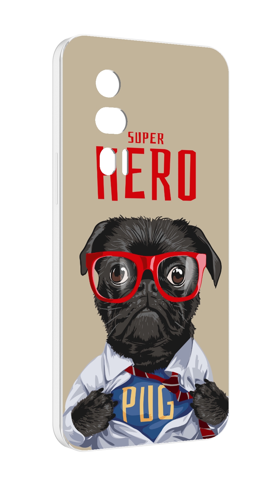 

Чехол MyPads Герой-PUG для Xiaomi Redmi K60 противоударный, Tocco