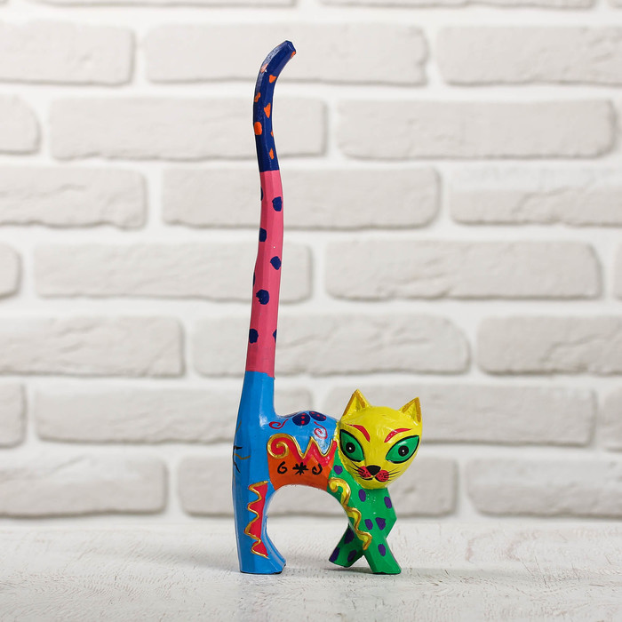 

Сувенир дерево "Кошечка радужная" 11х3,5х30 см