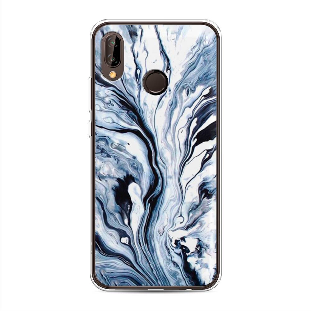 фото Чехол awog "голубой минерал мрамор" для huawei nova 3
