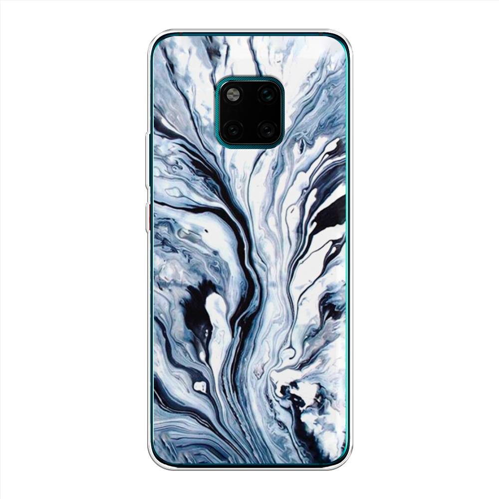 фото Чехол awog "голубой минерал мрамор" для huawei mate 20 pro
