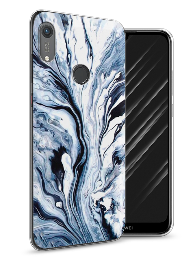 

Чехол Awog на Honor 8A (8A Pro/Prime) "Голубой минерал мрамор", 68750-3