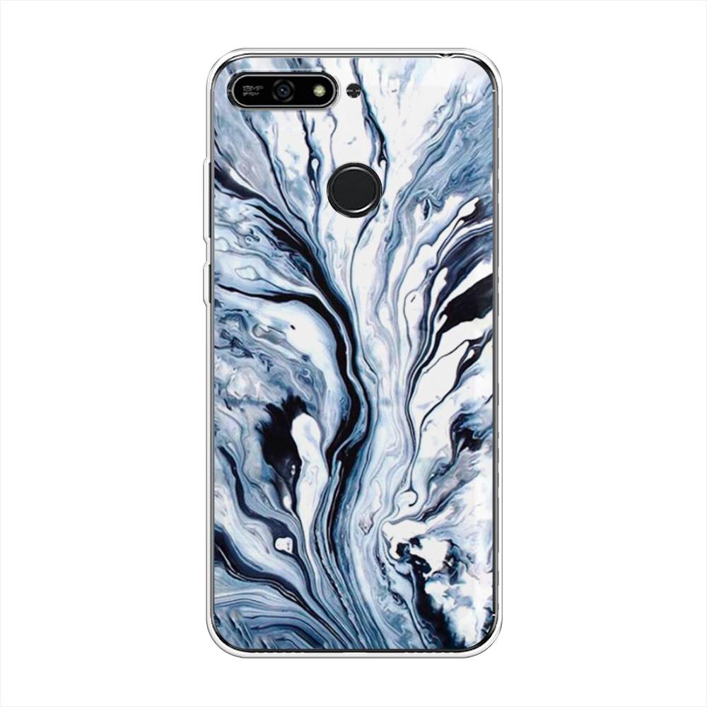 

Чехол Awog на Honor 7A Pro "Голубой минерал мрамор", 65450-3