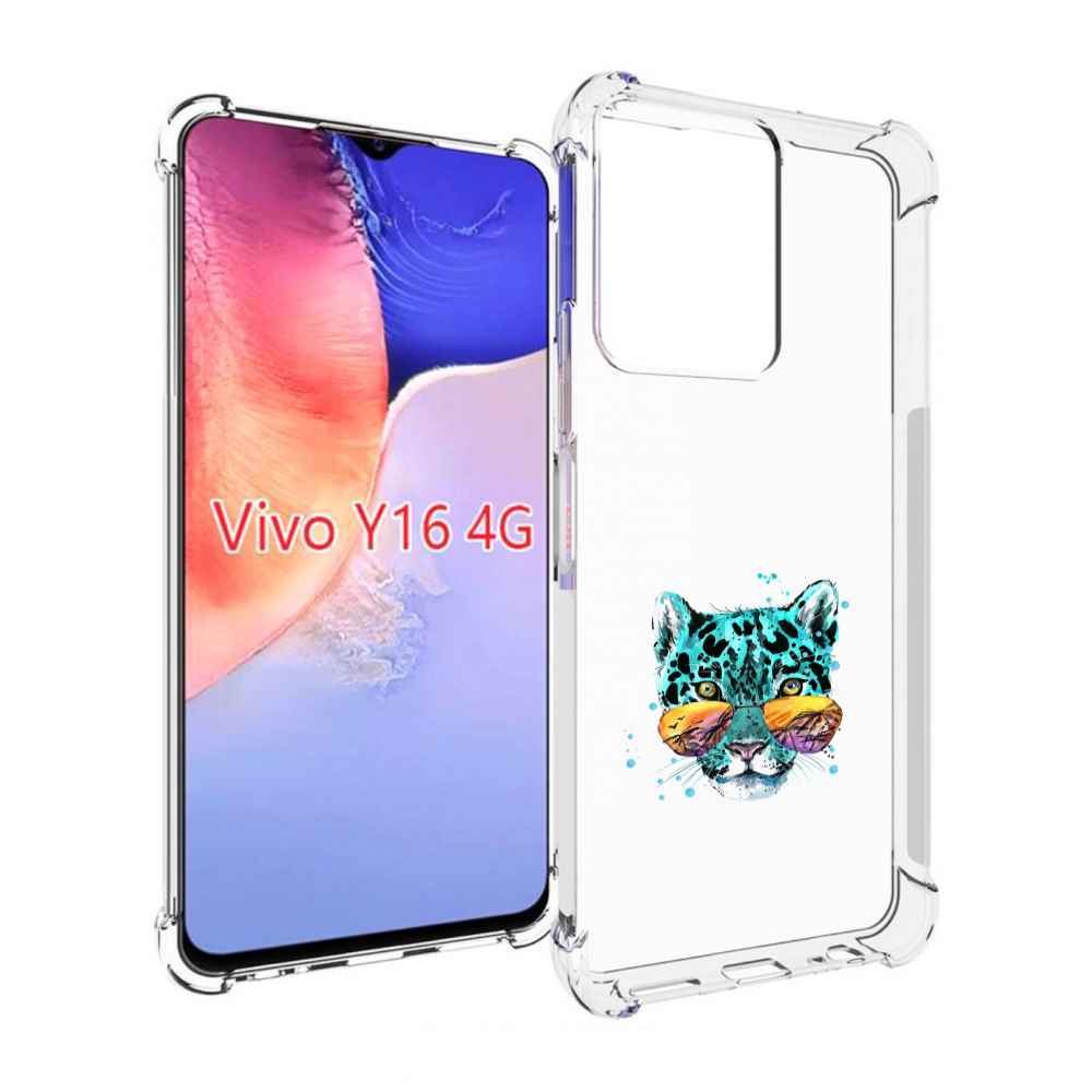

Чехол MyPads голубой лео для Vivo Y16 4G/ Vivo Y02S, Прозрачный, Tocco