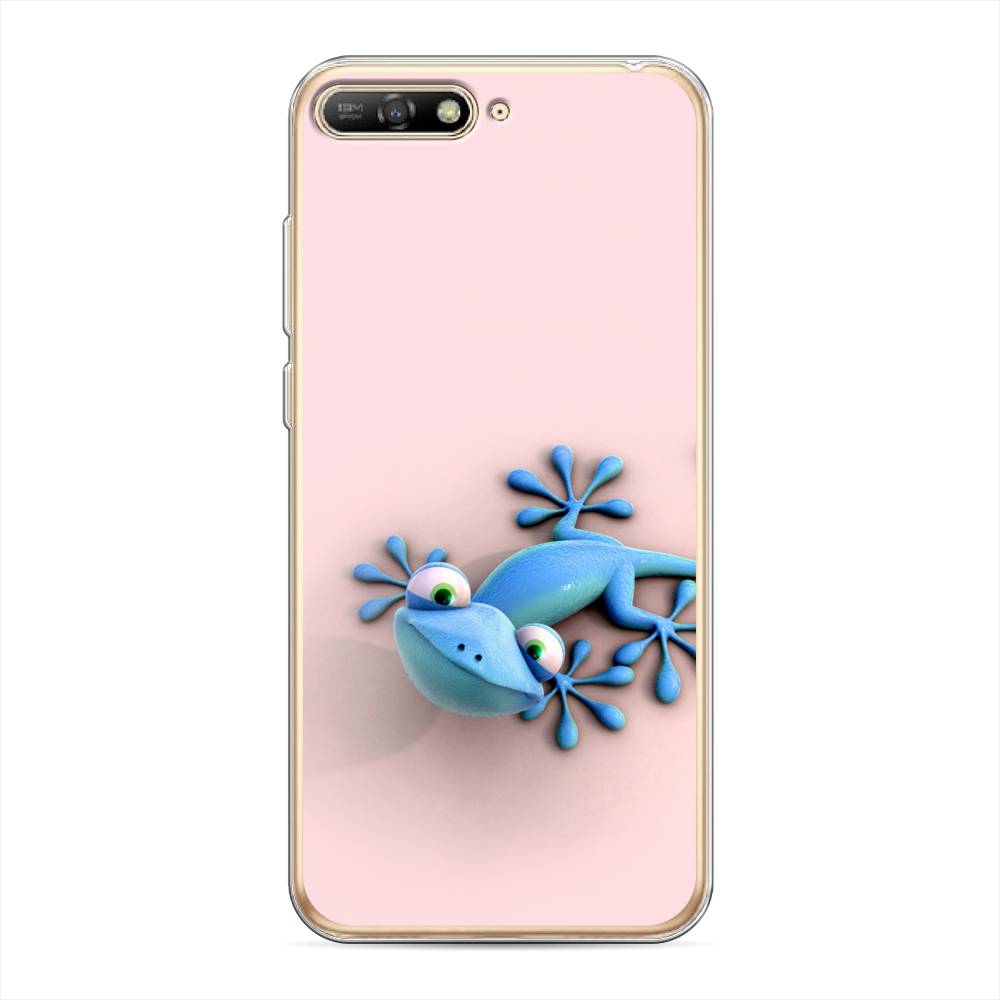 

Чехол Awog на Huawei Y6 2018 "Голубая ящерка", Розовый;голубой;белый, 67850-2