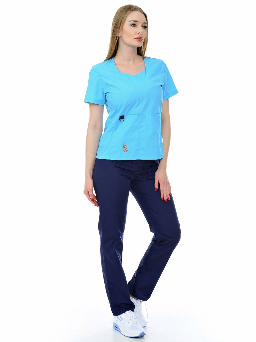 фото Костюм медицинский женский medicalwear киса 2 124 голубой 54 ru