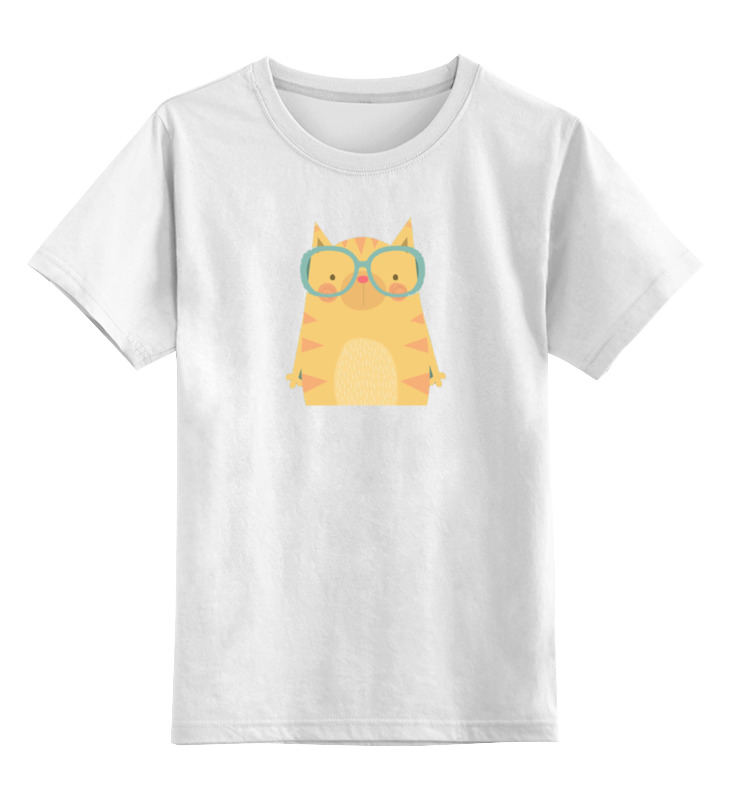 Детская футболка Printio Умная кошка цв.белый р.164